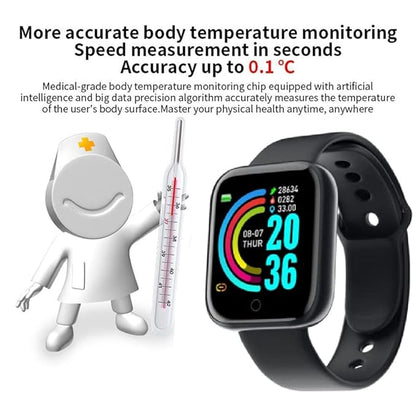 D20 Bluetooth Wireless Smart Watch Fitness Band (Black)