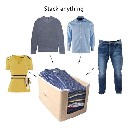 Closet Organizer-Foldable Shirts and Clothing Organizer Stackers (Pack of 6)